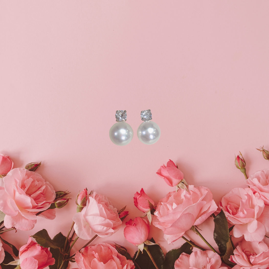 Princess Diana Style Natural Freshwater Pearl Stud