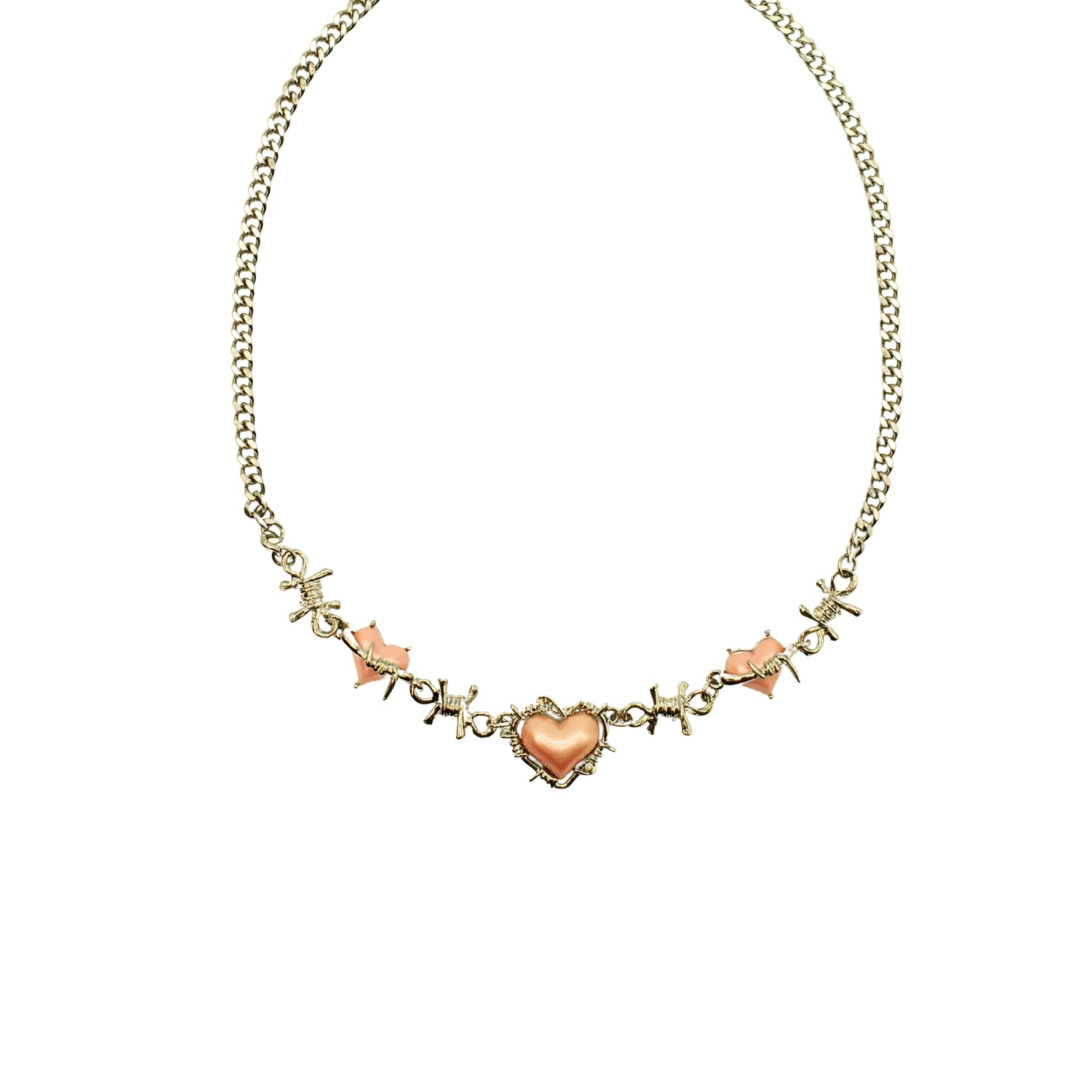 Sweet Rebel Thorn Heart Necklace